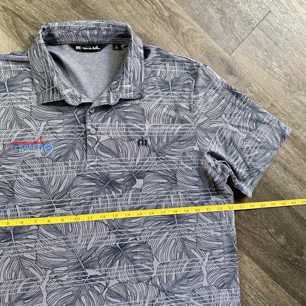 Travis Mathew Mens XL Polo Golf Shirt Short Sleeve Lightweight Floral - Picture 4 of 5